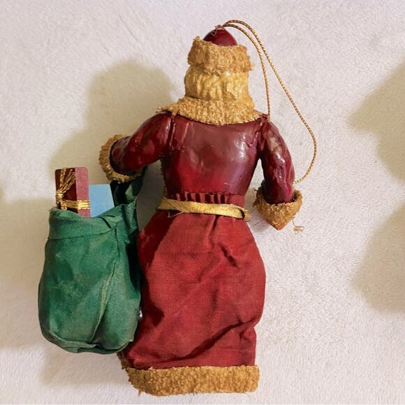 4 Vintage Kurt Adler Vintage Paper Mache Old World Santa Christmas Ornaments - Picture 10 of 15